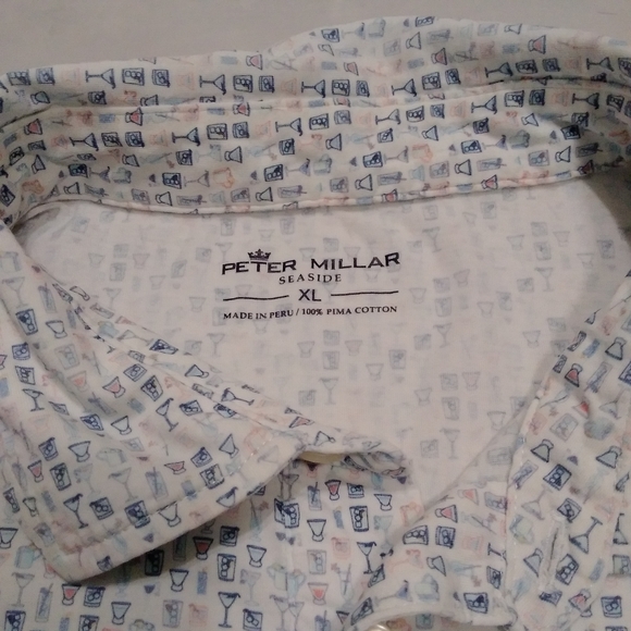 Peter Millar Seaside XL 100% Pima Cotton Polo - Picture 5 of 8